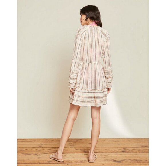 💕VERONICA BEARD💕 Danica Metallic Dress ~ Natural Multi-Color XS NWT - Picture 9 of 16